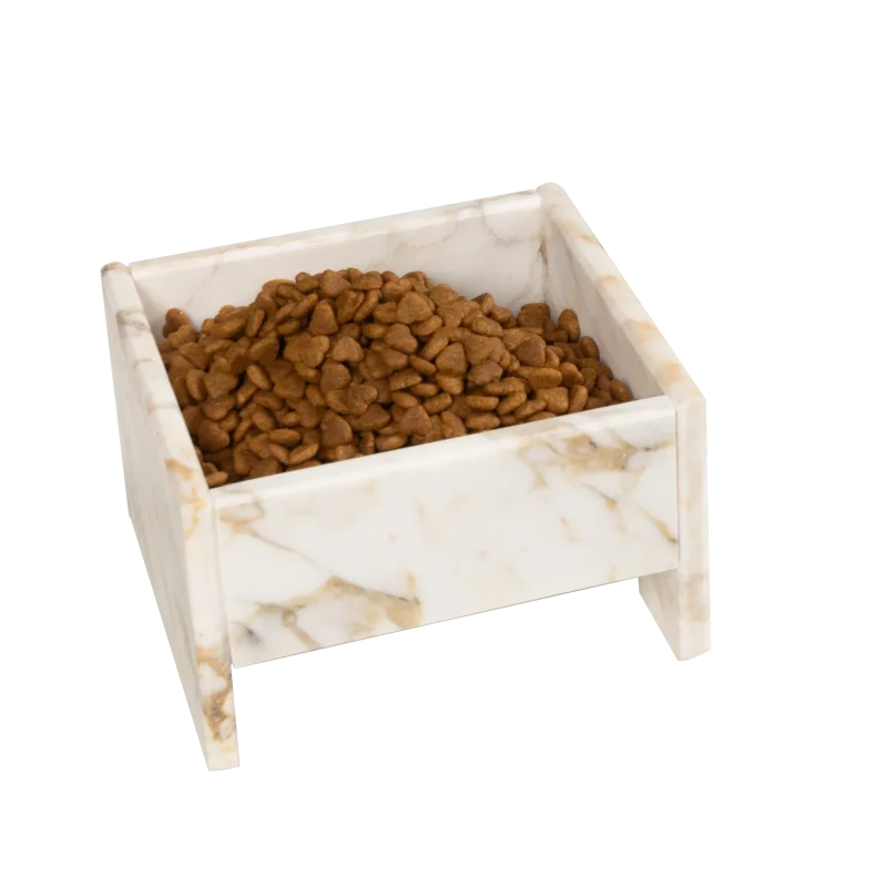 Marble Single Pet Bowl