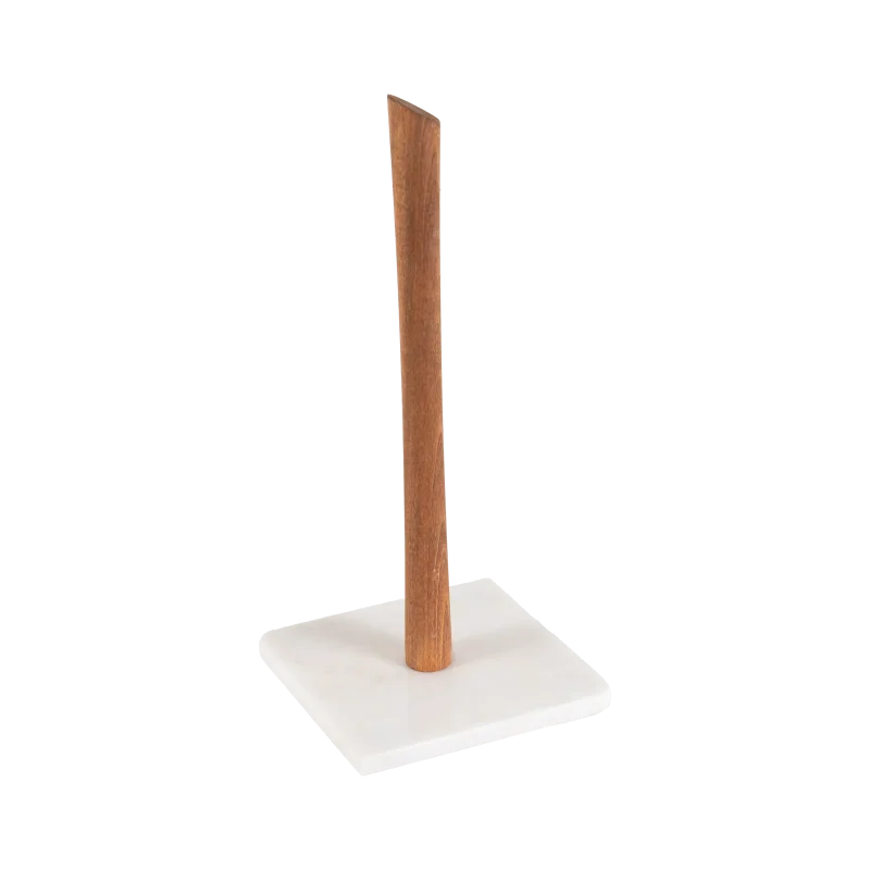 Square Base White Marble Paper Towel Holder