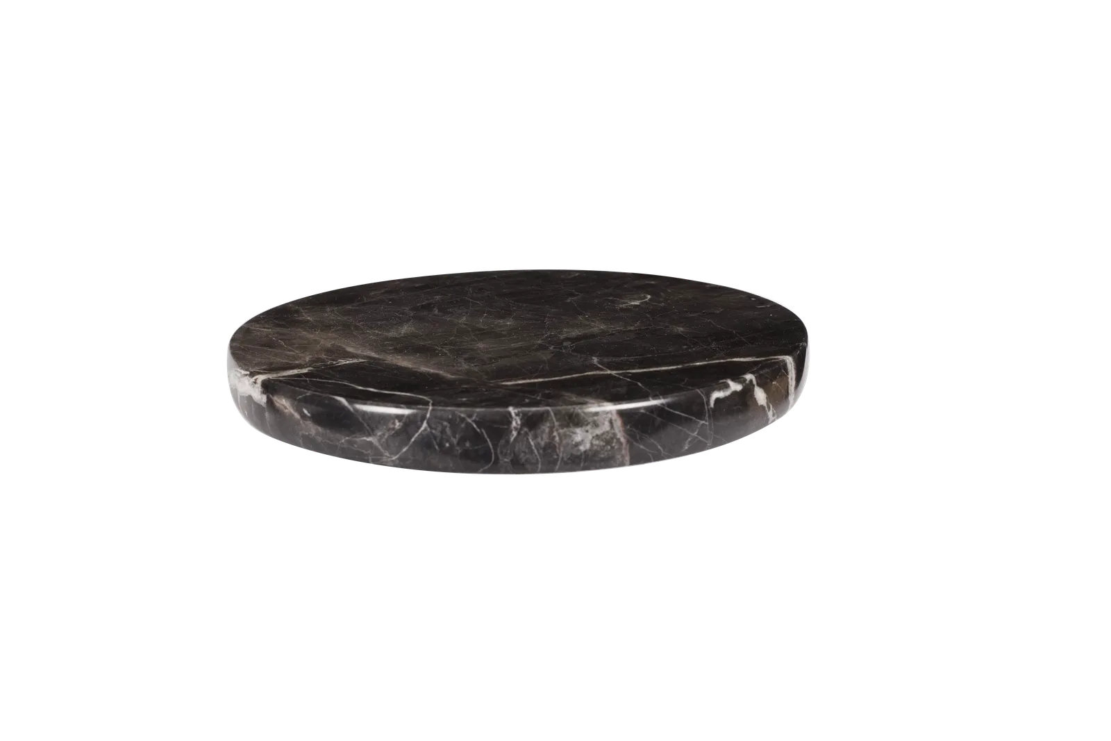 Black Marble Round Serving Board