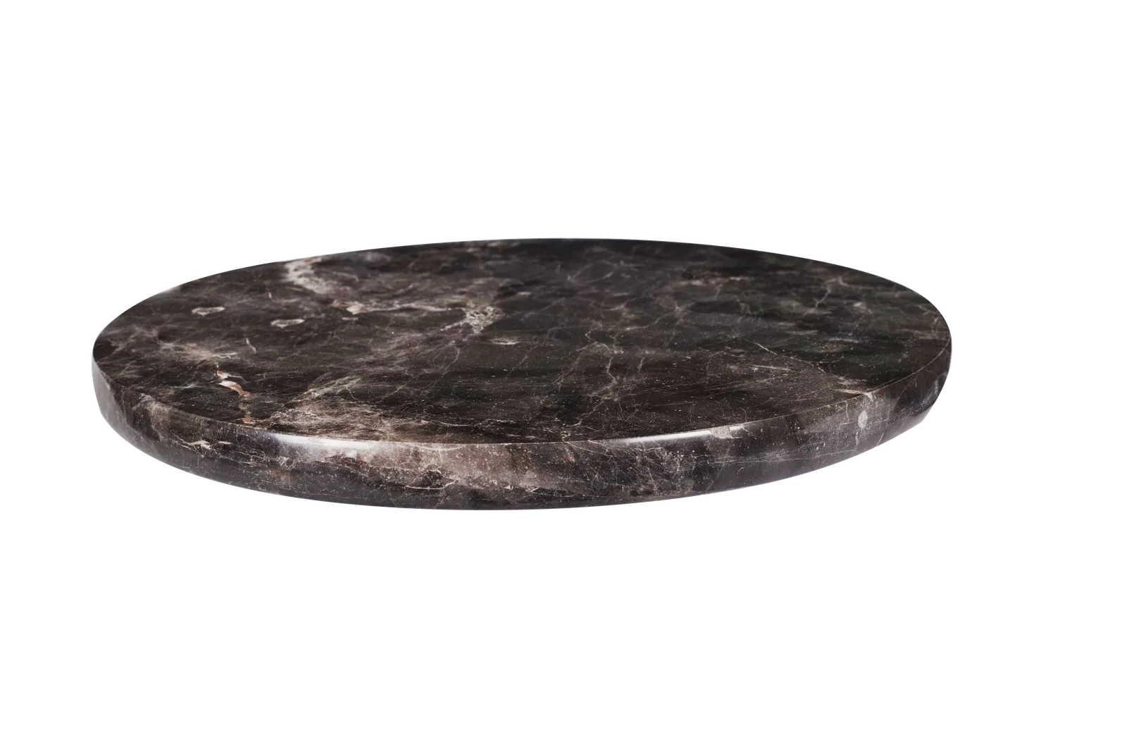 Black Marble Round Serving Board