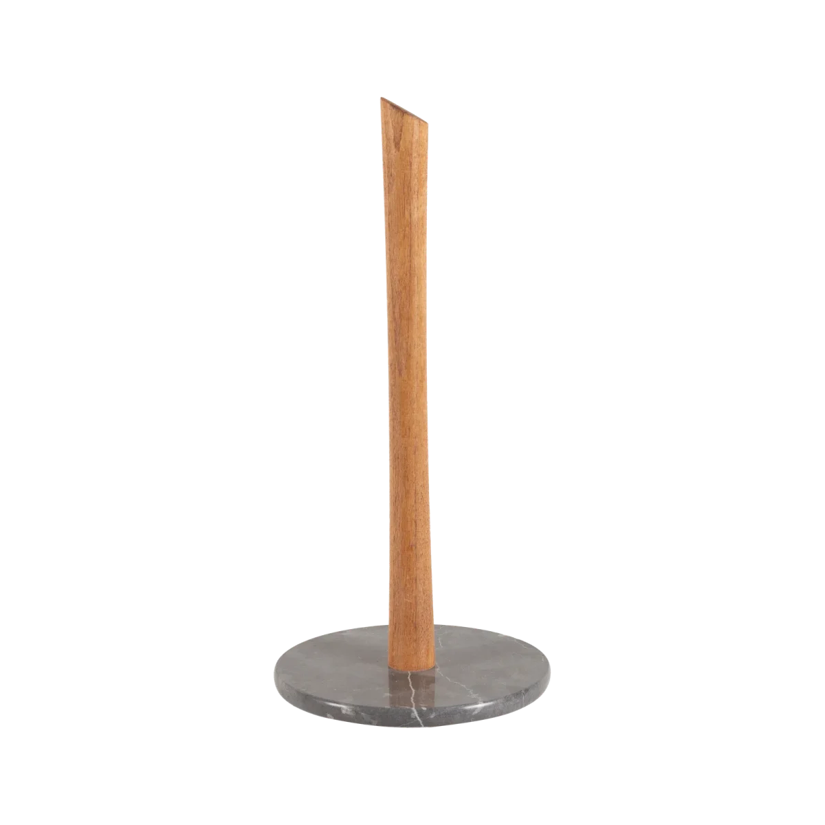 Round Base Grey Marble Paper Towel Holder