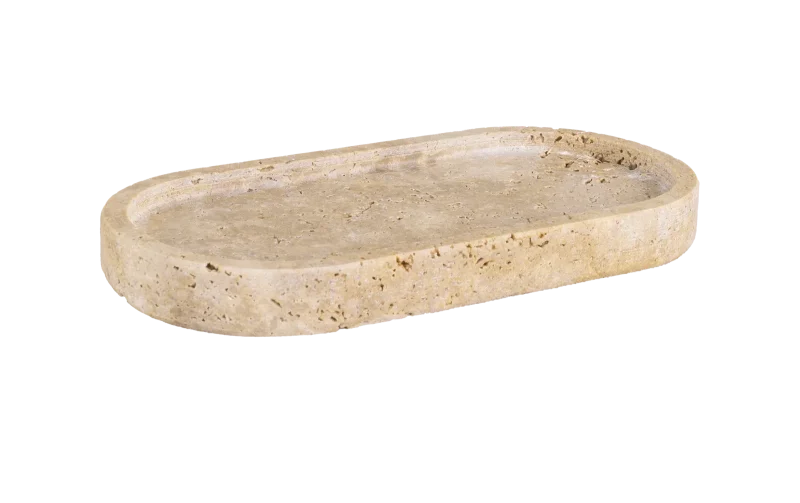 Travertine Oval Tray