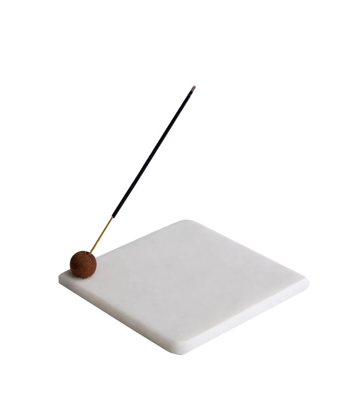 White Marble Square Incense Holder